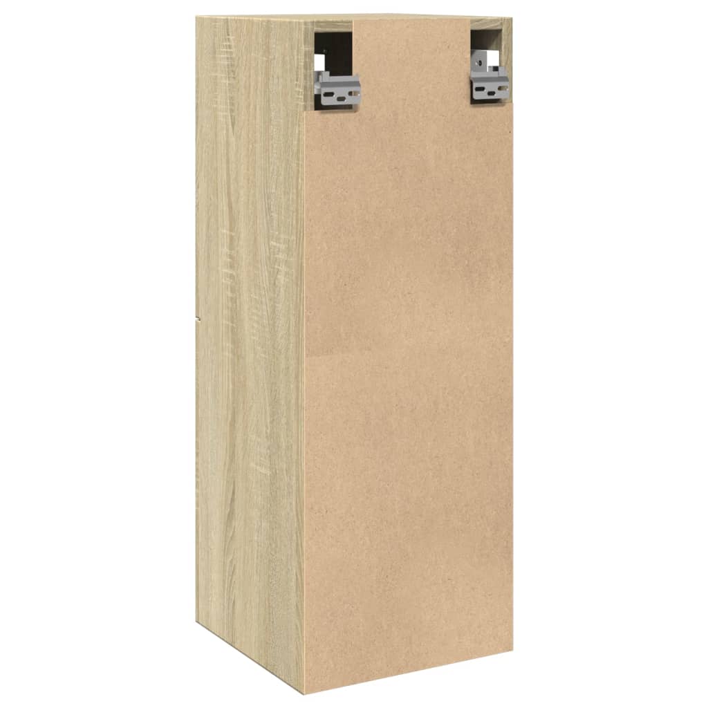 badeværelsesskab 30x30x80 cm konstrueret træ sonoma-eg