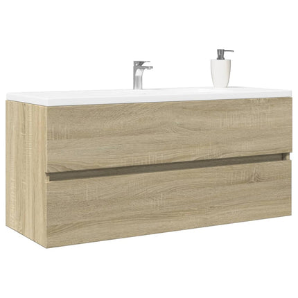 underskab til håndvask 100x38,5x45 cm konstrueret træ sonoma-eg