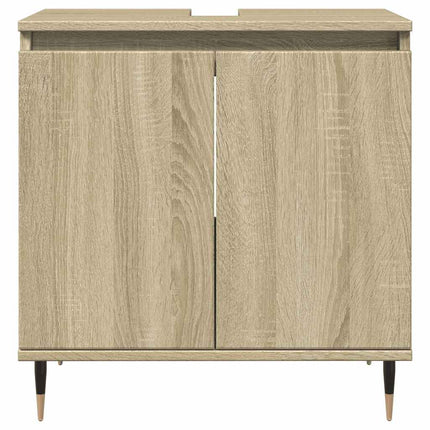 badeværelsesskab 58x33x60 cm konstrueret træ sonoma-eg
