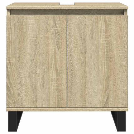 badeværelsesskab 58x33x60 cm konstrueret træ sonoma-eg