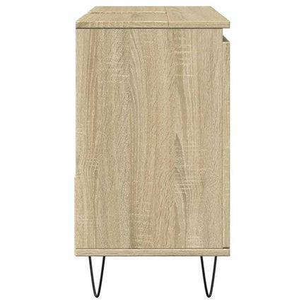 badeværelsesskab 65x33x60 cm konstrueret træ sonoma-eg