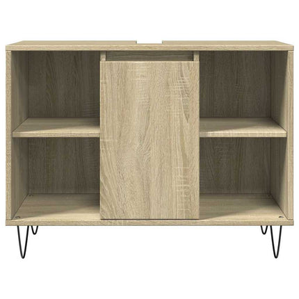 badeværelsesskab 80x33x60 cm konstrueret træ sonoma-eg