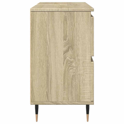 badeværelsesskab 80x33x60 cm konstrueret træ sonoma-eg
