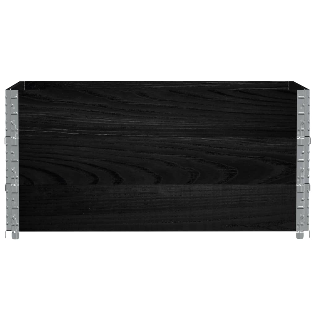 pallerammer 3 stk. 120x80 cm massivt fyrretræ sort