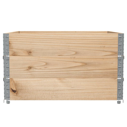 pallerammer 3 stk. 100x100 cm massivt fyrretræ