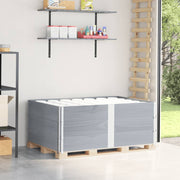 pallerammer 3 stk. 150x100 cm massivt fyrretræ grå