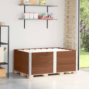 pallerammer 3 stk. 150x100 cm massivt fyrretræ brun