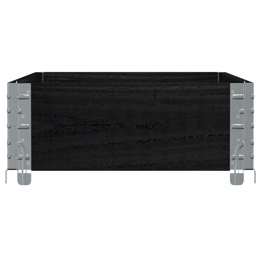 plantekasse 100x50 cm massivt fyrretræ sort