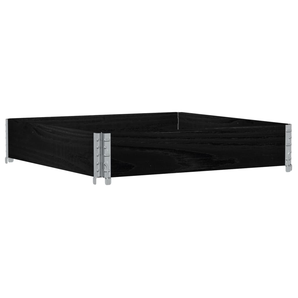 plantekasse 100x100 cm massivt fyrretræ sort
