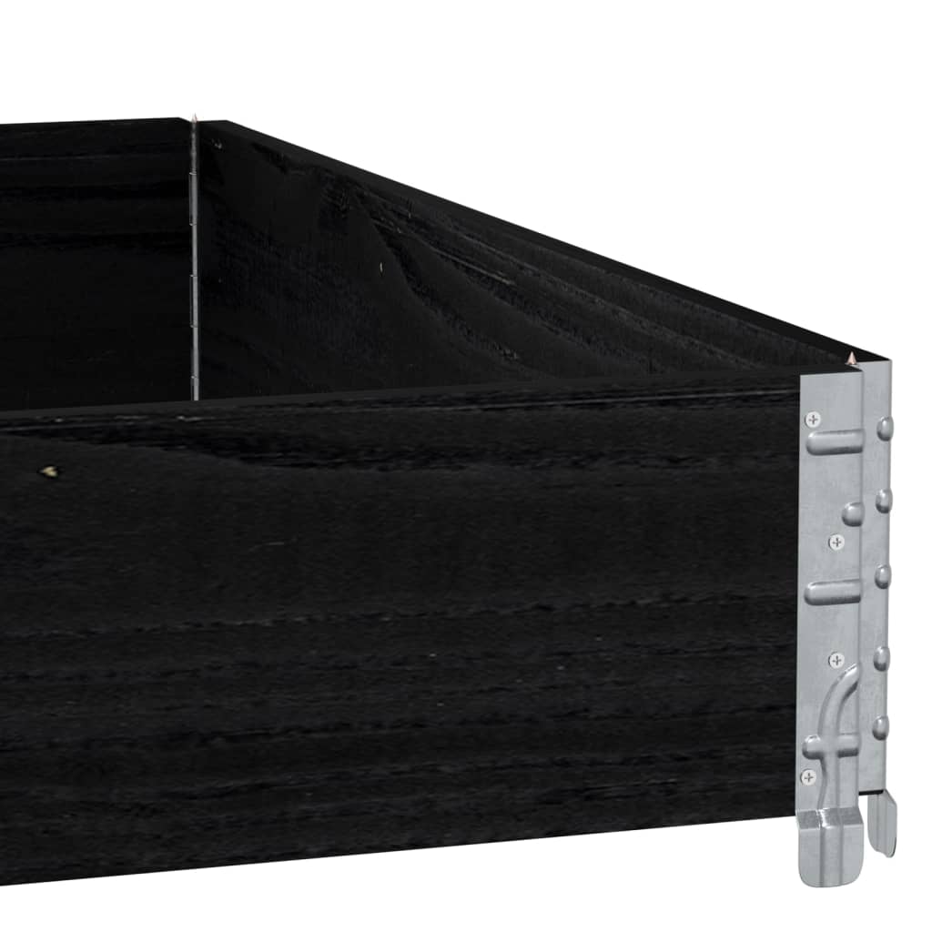 plantekasse 100x100 cm massivt fyrretræ sort