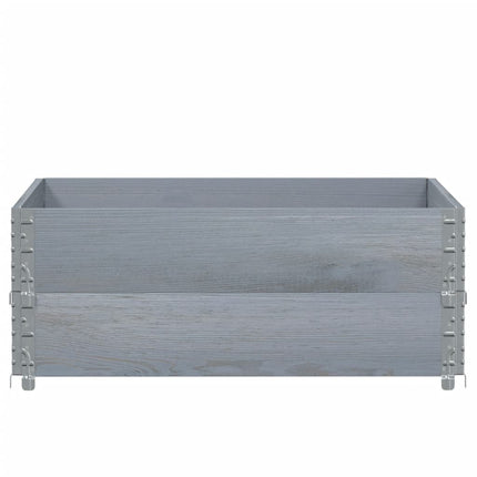 plantekasse 100x100 cm massivt fyrretræ grå