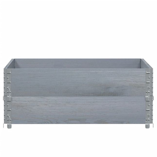 plantekasse 100x100 cm massivt fyrretræ grå