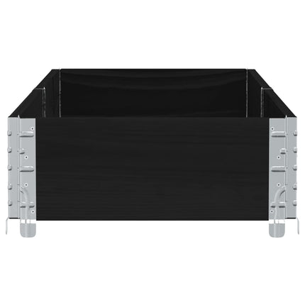 plantekasse 150x50 cm massivt fyrretræ sort