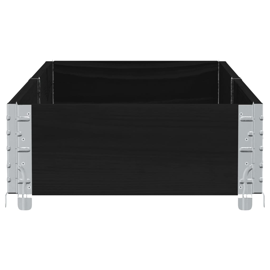 plantekasse 150x50 cm massivt fyrretræ sort