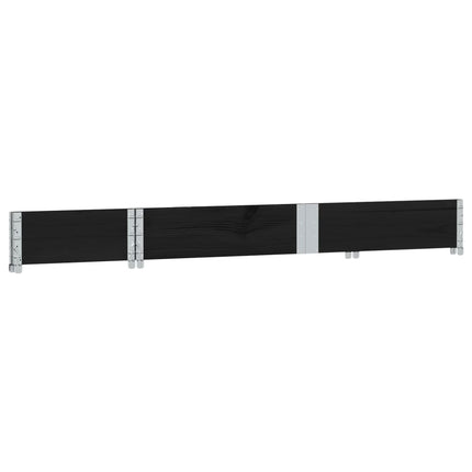 plantekasse 150x50 cm massivt fyrretræ sort