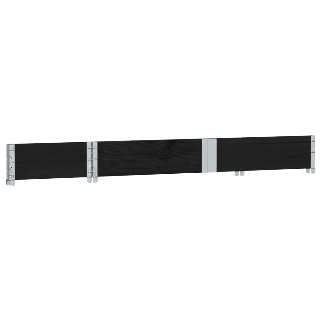 plantekasse 150x50 cm massivt fyrretræ sort