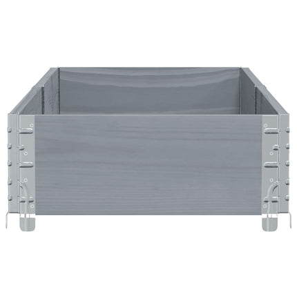 plantekasse 150x50 cm massivt fyrretræ grå