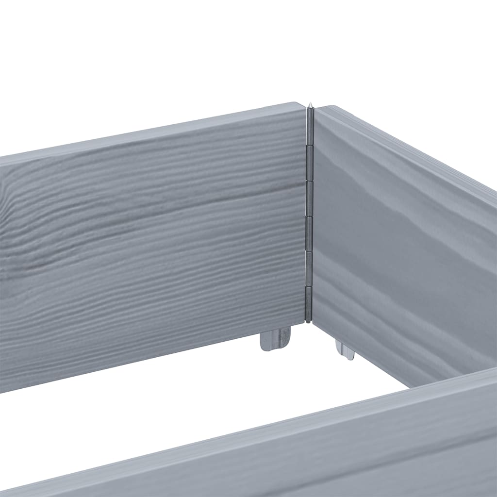 plantekasse 150x50 cm massivt fyrretræ grå