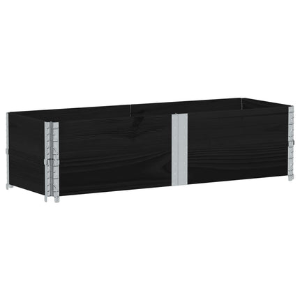 plantekasse 150x50 cm massivt fyrretræ sort