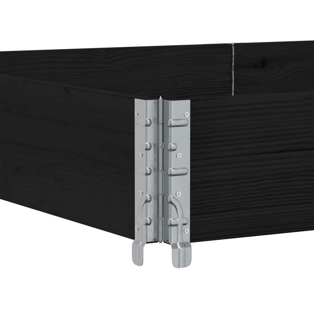 plantekasse 150x100 cm massivt fyrretræ sort