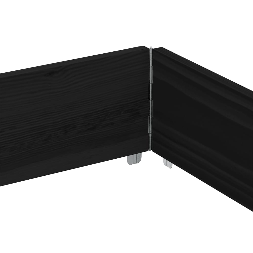 plantekasse 150x100 cm massivt fyrretræ sort