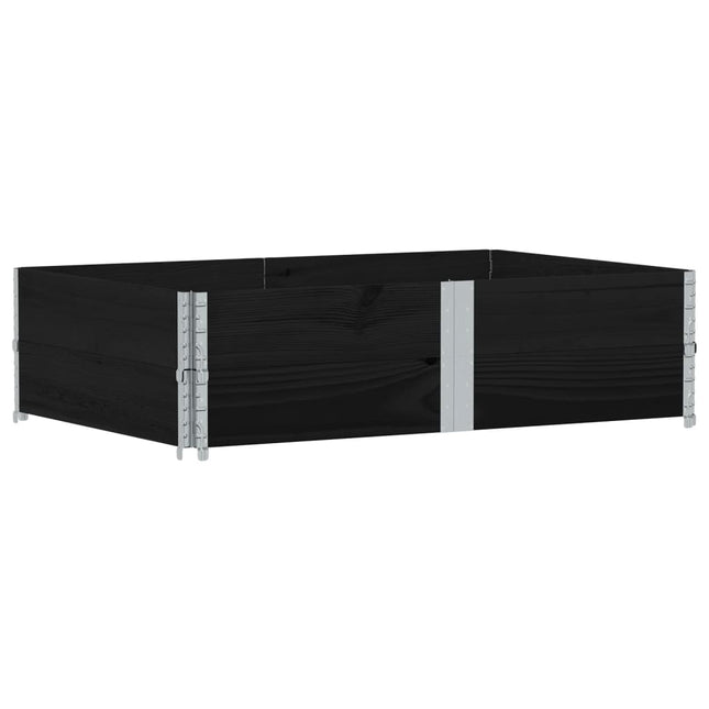 plantekasse 150x100 cm massivt fyrretræ sort