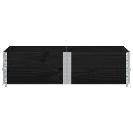 plantekasse 150x100 cm massivt fyrretræ sort