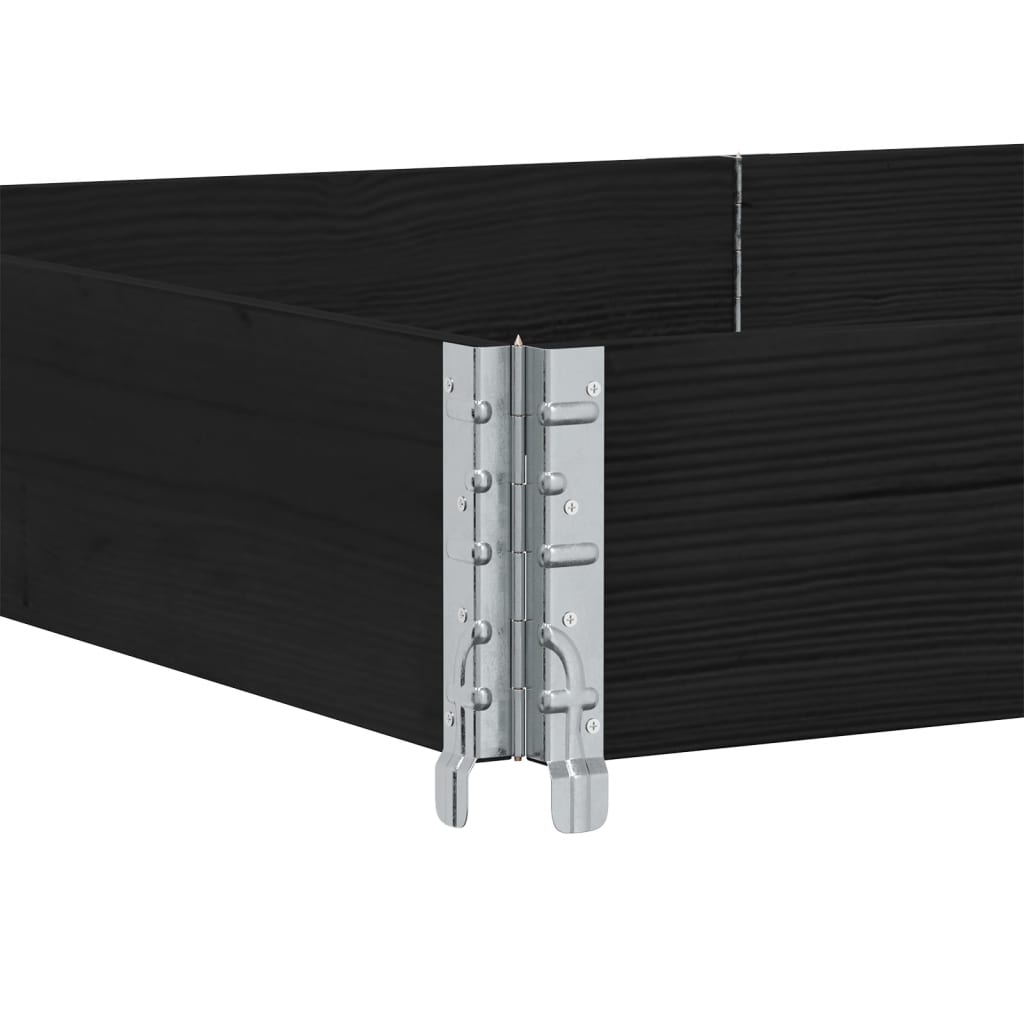 plantekasse 150x100 cm massivt fyrretræ sort