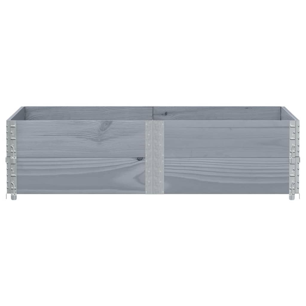 plantekasse 150x100 cm massivt fyrretræ grå