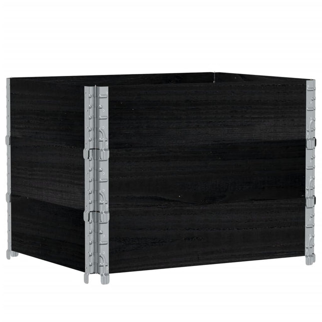 plantekasse 80x60 cm massivt fyrretræ sort