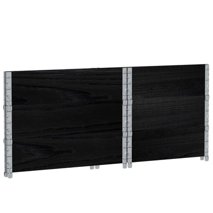 plantekasse 80x60 cm massivt fyrretræ sort