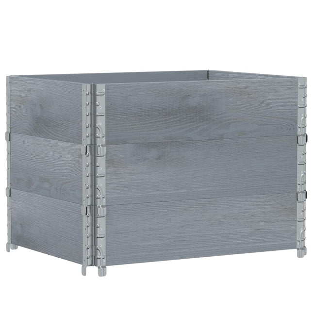 plantekasse 80x60 cm massivt fyrretræ grå