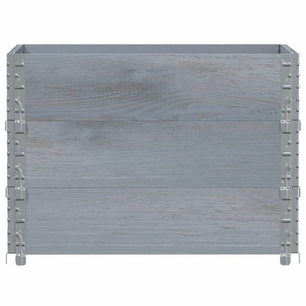 plantekasse 80x60 cm massivt fyrretræ grå
