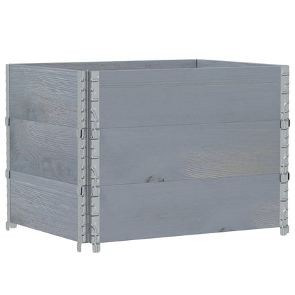 plantekasse 80x60 cm massivt fyrretræ grå
