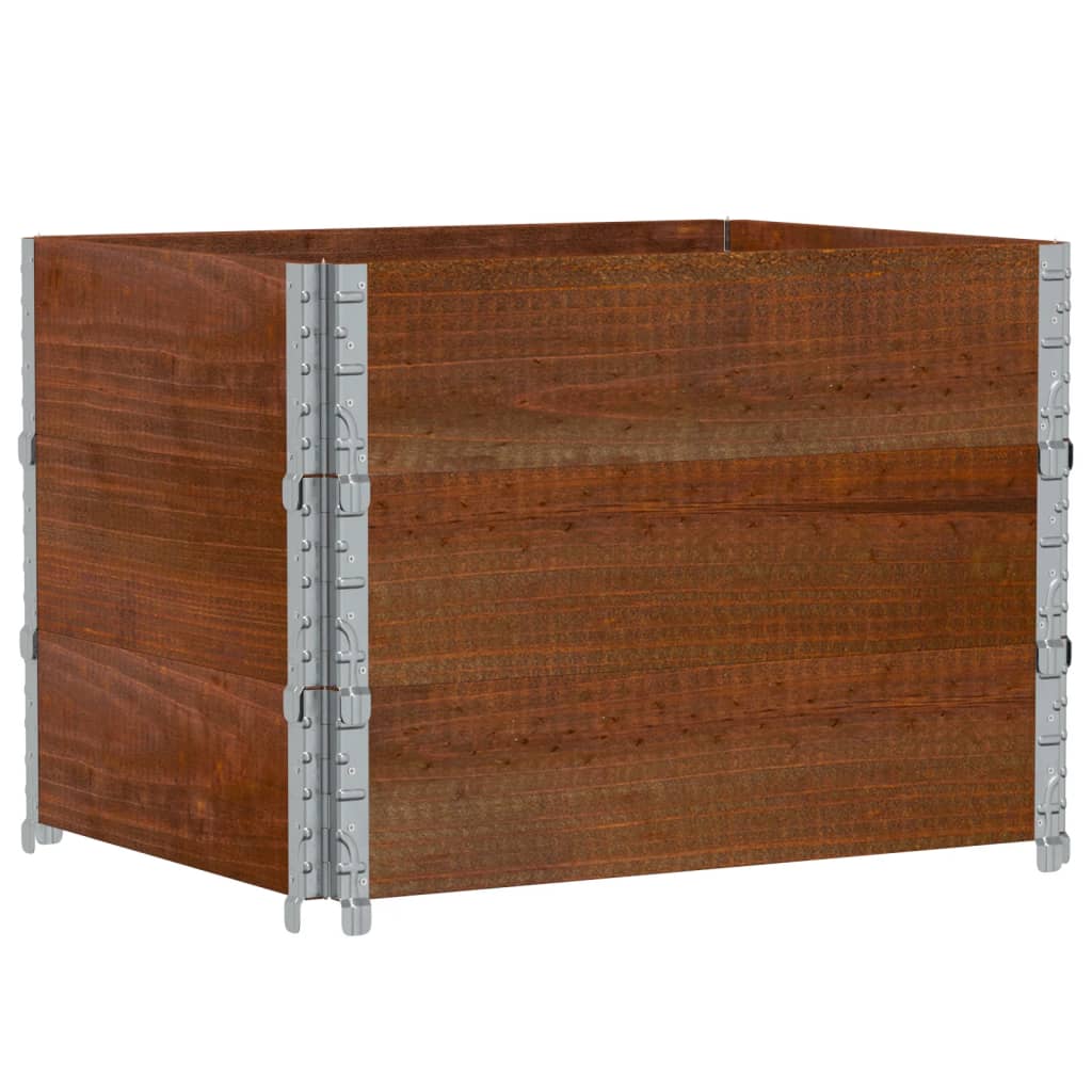 plantekasse 80x60 cm massivt fyrretræ brun