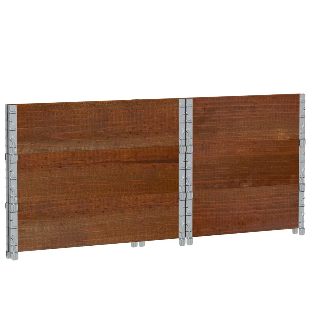 plantekasse 80x60 cm massivt fyrretræ brun
