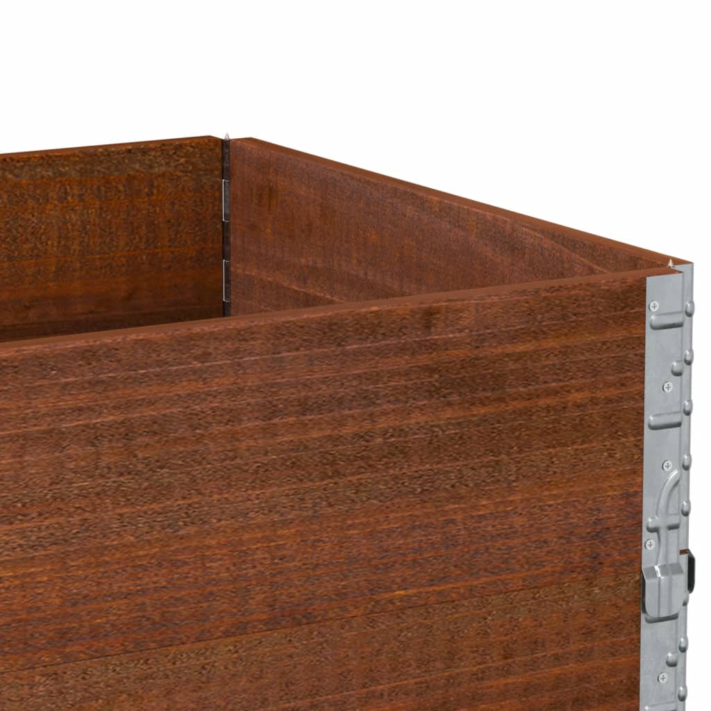 plantekasse 80x60 cm massivt fyrretræ brun
