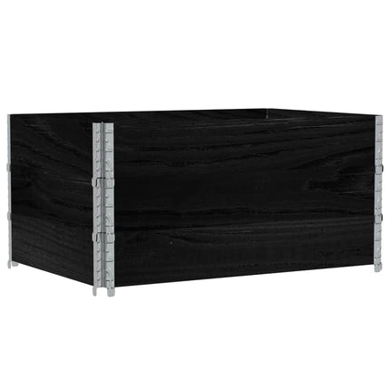 plantekasse 120x80 cm massivt fyrretræ sort