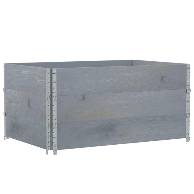 plantekasse 120x80 cm massivt fyrretræ grå