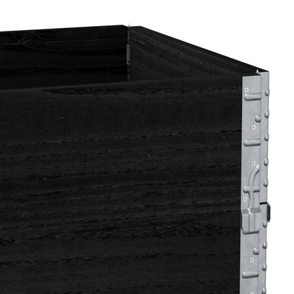 plantekasse 100x50 cm massivt fyrretræ sort