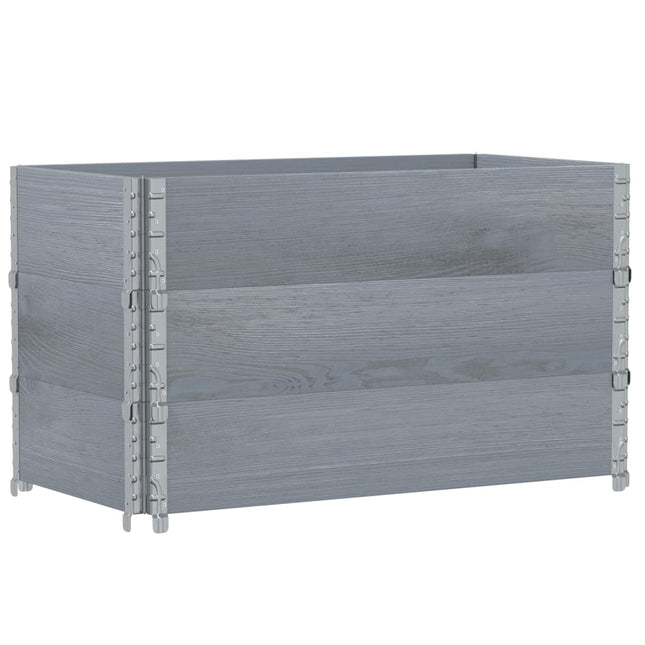 plantekasse 100x50 cm massivt fyrretræ grå