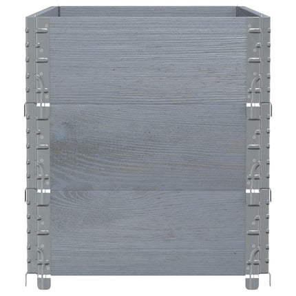 plantekasse 100x50 cm massivt fyrretræ grå