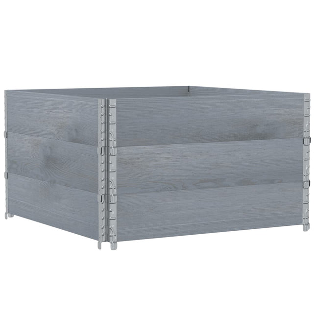plantekasse 100x100 cm massivt fyrretræ grå