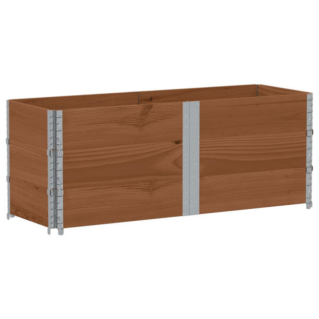 plantekasse 150x50 cm massivt fyrretræ brun