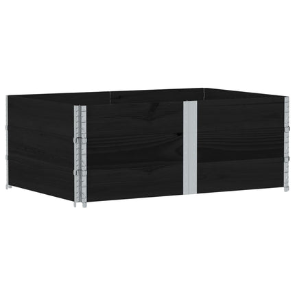 plantekasse 150x100 cm massivt fyrretræ sort