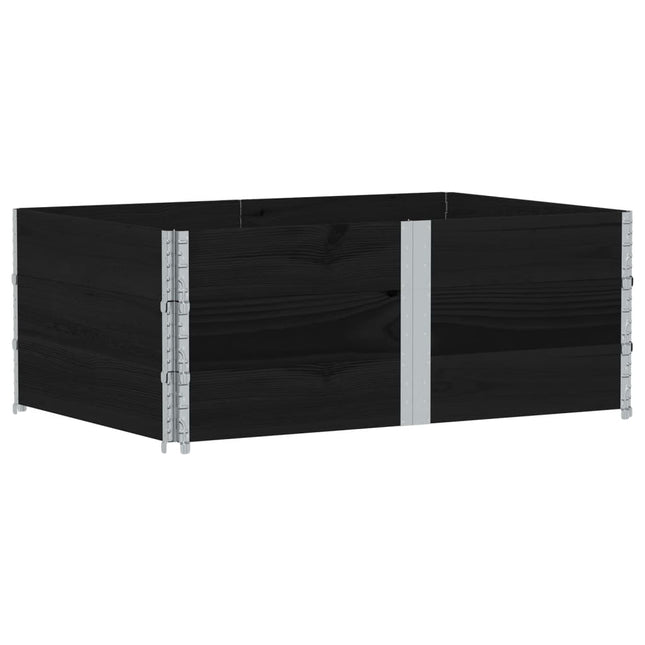 plantekasse 150x100 cm massivt fyrretræ sort