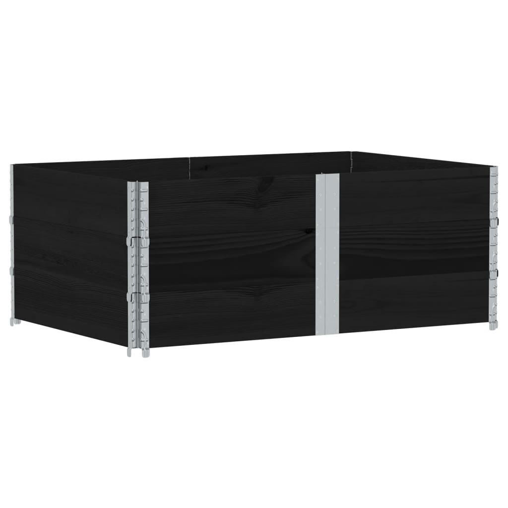 plantekasse 150x100 cm massivt fyrretræ sort