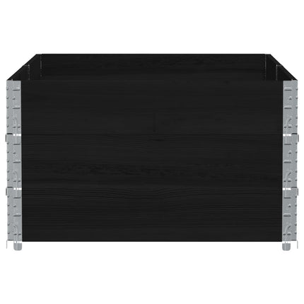 plantekasse 150x100 cm massivt fyrretræ sort