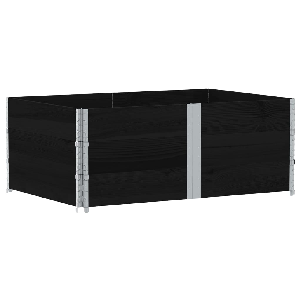 plantekasse 150x100 cm massivt fyrretræ sort