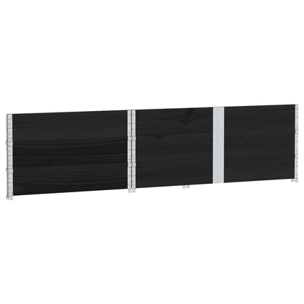 plantekasse 150x100 cm massivt fyrretræ sort